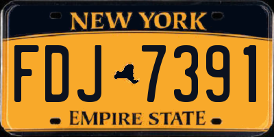 NY license plate FDJ7391