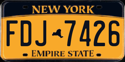 NY license plate FDJ7426