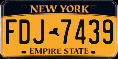 NY license plate FDJ7439