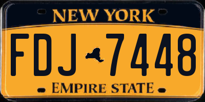 NY license plate FDJ7448