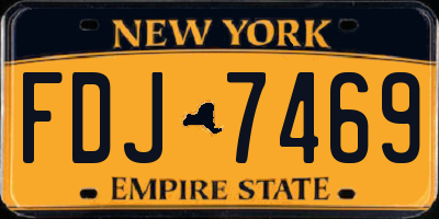 NY license plate FDJ7469