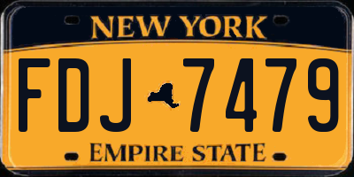 NY license plate FDJ7479