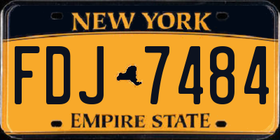 NY license plate FDJ7484
