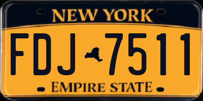 NY license plate FDJ7511
