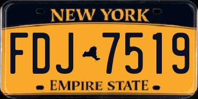 NY license plate FDJ7519