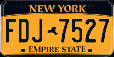 NY license plate FDJ7527