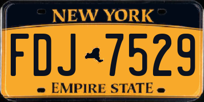 NY license plate FDJ7529