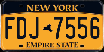 NY license plate FDJ7556