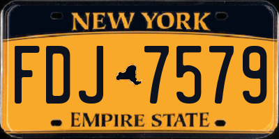 NY license plate FDJ7579