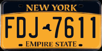 NY license plate FDJ7611