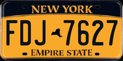 NY license plate FDJ7627