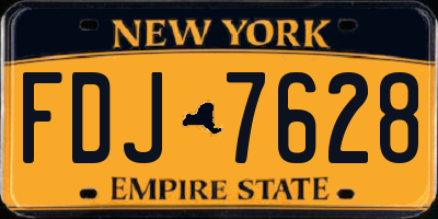 NY license plate FDJ7628