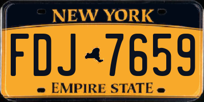 NY license plate FDJ7659