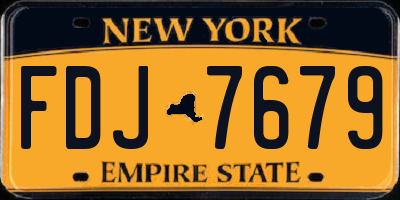 NY license plate FDJ7679