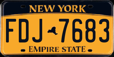 NY license plate FDJ7683