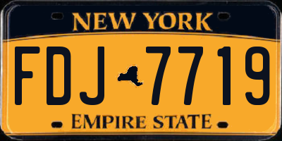 NY license plate FDJ7719