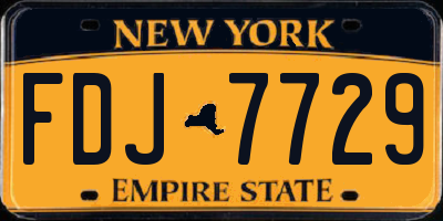 NY license plate FDJ7729