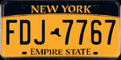 NY license plate FDJ7767