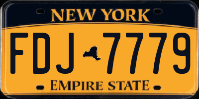 NY license plate FDJ7779