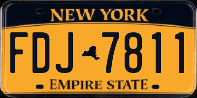 NY license plate FDJ7811