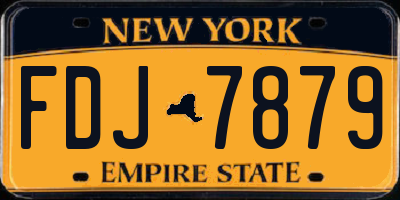 NY license plate FDJ7879