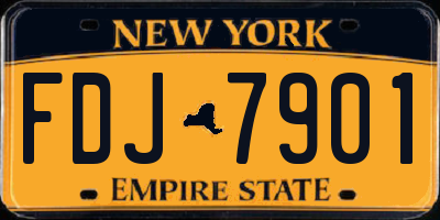 NY license plate FDJ7901