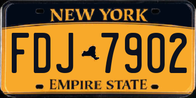 NY license plate FDJ7902