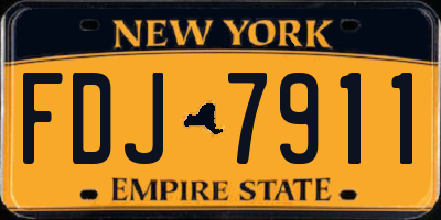 NY license plate FDJ7911