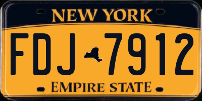 NY license plate FDJ7912