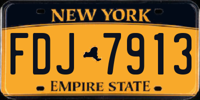 NY license plate FDJ7913