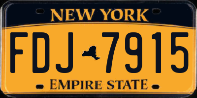 NY license plate FDJ7915