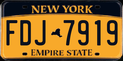 NY license plate FDJ7919