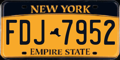 NY license plate FDJ7952