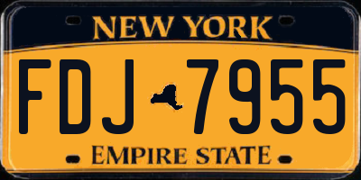 NY license plate FDJ7955