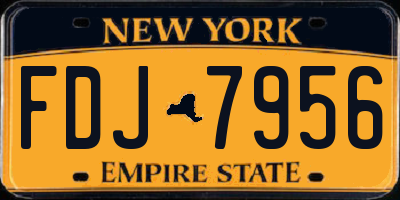 NY license plate FDJ7956
