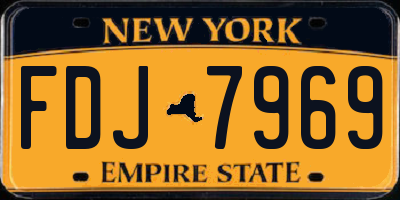 NY license plate FDJ7969