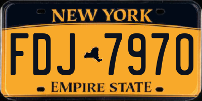 NY license plate FDJ7970