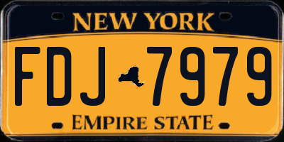 NY license plate FDJ7979