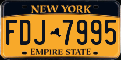 NY license plate FDJ7995