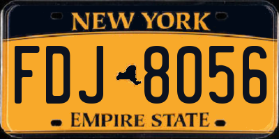 NY license plate FDJ8056