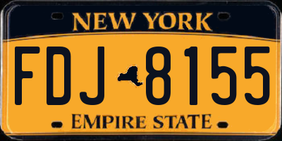 NY license plate FDJ8155