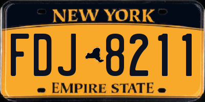 NY license plate FDJ8211