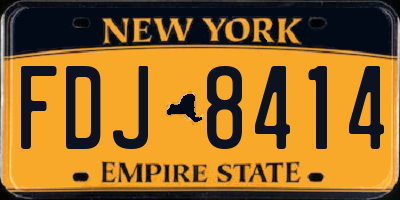 NY license plate FDJ8414