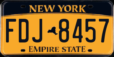 NY license plate FDJ8457