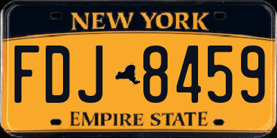 NY license plate FDJ8459