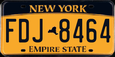 NY license plate FDJ8464