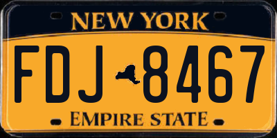 NY license plate FDJ8467