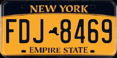 NY license plate FDJ8469