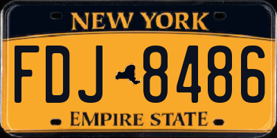 NY license plate FDJ8486