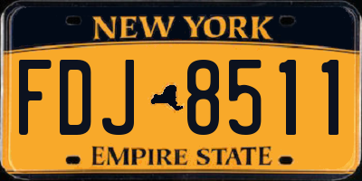 NY license plate FDJ8511